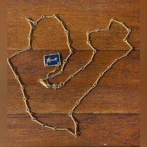 Vintage Monet Gold Chain Necklace NWT